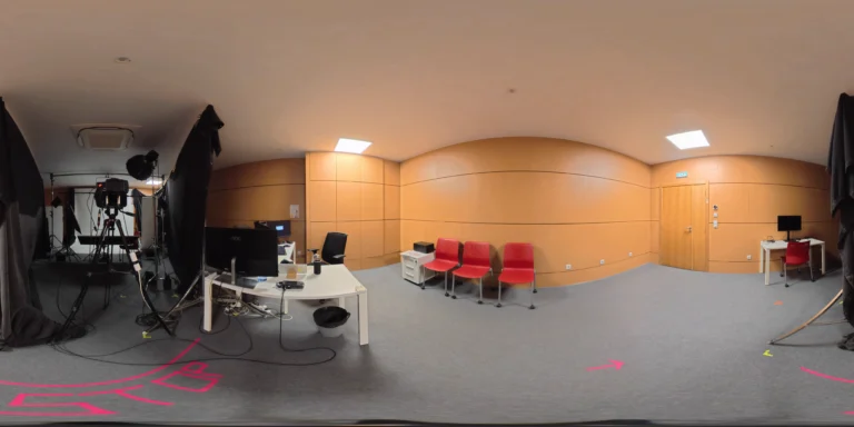 Vista 360 da Sala Web da Show Reel, sala de 50 m² para produção e transmissão web em Lisboa